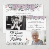 80e of om het even welke vogeldag Floral JAREN IN  Kaart (Voorkant / Achterkant)