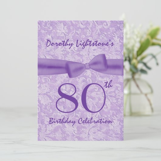 80e Paars Bow M454 Kaart (Staand voorkant)