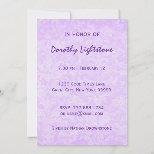 80e Paars Bow M454 Kaart (Achterkant)