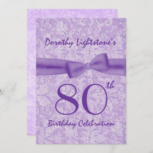 80e Paars Bow M454 Kaart (Voorkant / Achterkant)