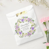 80e Paarse Roos van de geboorte Floral Wreath Bedankzakje (Gezegeld)