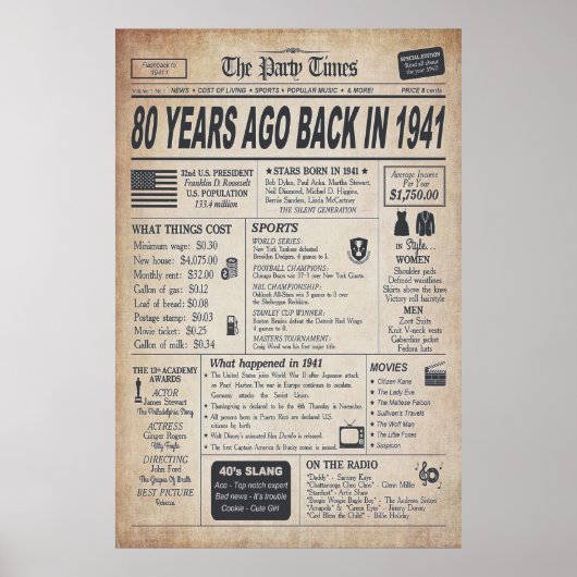 80e Poster van de Versterking van de Geboortedag, (Voorkant)