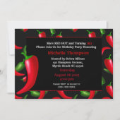 80e Red Hot Pepper Birthday-uitnodigingen Kaart (Voorkant)