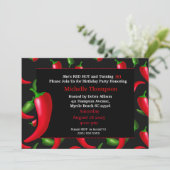 80e Red Hot Pepper Birthday-uitnodigingen Kaart (Staand voorkant)