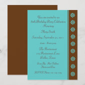 80e Sjabloon van de uitnodiging van de Birthday Pa (Voorkant / Achterkant)