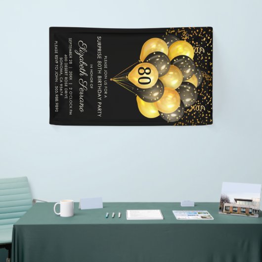 80e surrogaatbruine gouden banner (Beurs)