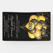 80e surrogaatbruine gouden banner (Horizontaal)