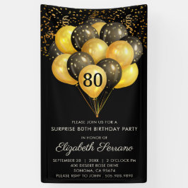80e surrogaatbruine gouden banner