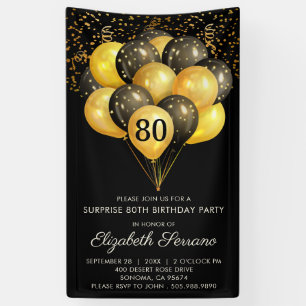 80e surrogaatbruine gouden banner