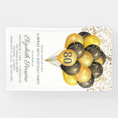 80e surrogaatbruine gouden banner (Horizontaal)