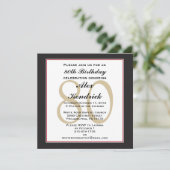 80e uitnodiging op het plein van de Birthday Party (Staand voorkant)