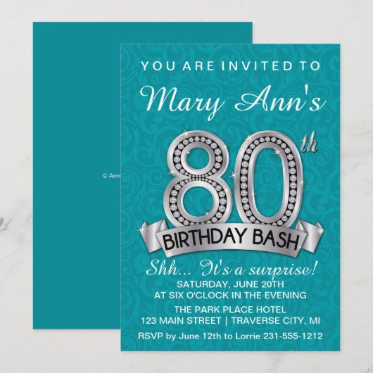 80e uitnodiging op zaterdag 20 maart 2004 Diamond  (Voorkant / Achterkant)