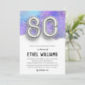 80e uitnodiging van de Birthday Party (Staand voorkant)