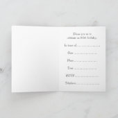 80e uitnodiging van de Birthday Party (Binnen)