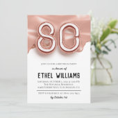 80e uitnodiging van de Birthday Party (Staand voorkant)