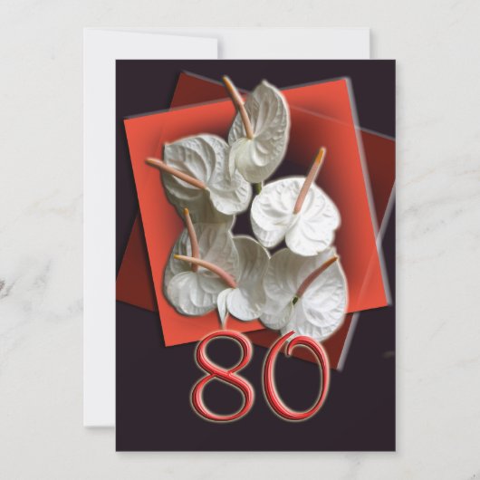 80e uitnodiging van de Birthday Party (Voorkant)