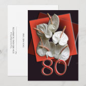 80e uitnodiging van de Birthday Party (Voorkant / Achterkant)