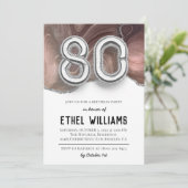 80e uitnodiging van de Birthday Party (Staand voorkant)