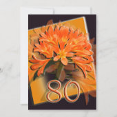 80e uitnodiging van de Birthday Party (Voorkant)