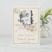 80e uitnodiging van de Birthday Party (Staand voorkant)