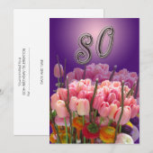 80e uitnodiging van de Birthday Party (Voorkant / Achterkant)