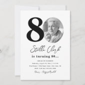 80e uitnodiging van de Birthday Party | 80e verjaa (Voorkant)