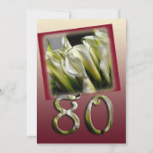 80e uitnodiging van de Birthday Party - Calla lili (Voorkant)