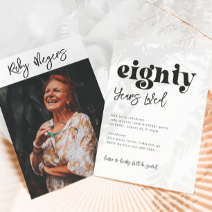 80e uitnodiging van de verjaardag   Foto 80e verja