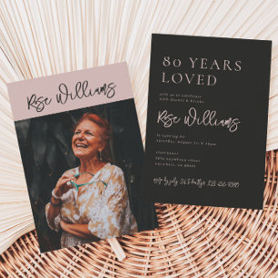 80e uitnodiging van de verjaardag   Foto 80e verja