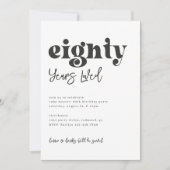 80e uitnodiging van de verjaardag | Foto 80e verja (Voorkant)