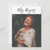 80e uitnodiging van de verjaardag | Foto 80e verja (Achterkant)