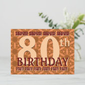 80e URPRISE Birthday Gold Fireworks-sterren Kaart (Staand voorkant)