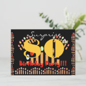 80e URPRISE Birthday Party CandlesTemplate Kaart (Staand voorkant)