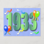 80e verjaardag 1933 Briefkaart (Voorkant)