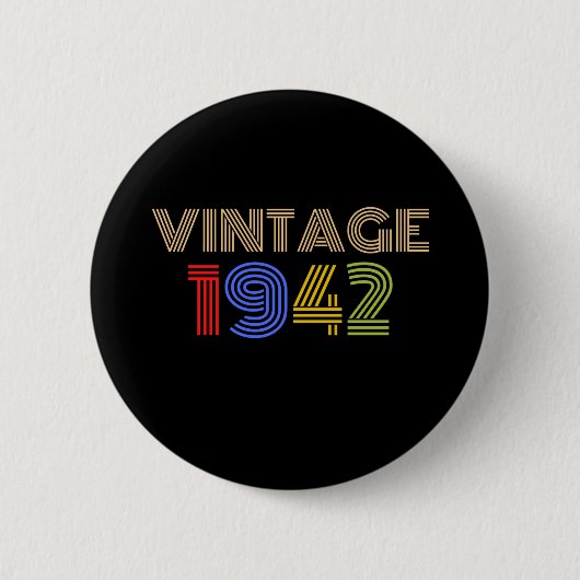 80e  verjaardag 1942 ronde button 5,7 cm (Voorkant)