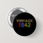 80e  verjaardag 1942 ronde button 5,7 cm (Voorkant /achterkant)