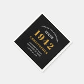 80e verjaardag 1942 zwart goud voor hem persoonlij servet (Hoek)