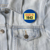 80e verjaardag, 1943 80 jaar oud ronde button 5,7 cm (In situ)