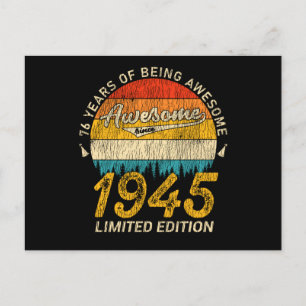 80e Verjaardag 1945 Geweldig 80e Verjaardagscadeau Briefkaart