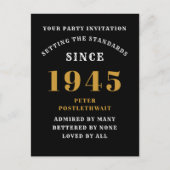 80e verjaardag 1945 Zwart Goud Briefkaart (Voorkant)