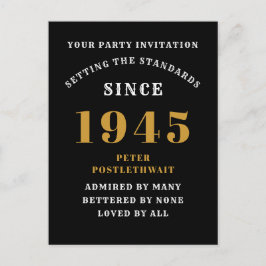 80e verjaardag 1945 Zwart Goud Briefkaart