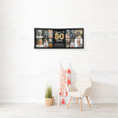 80e verjaardag 20 Photo Collage Proost op 80 jaar Spandoek (Insitu)