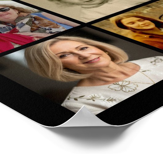 80e verjaardag 45 Photo Collage Hoera voor 80 jaar Poster (Hoek)