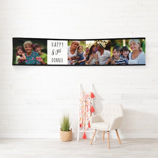 80e verjaardag 4 Fotogreep op maat Spandoek (Insitu)