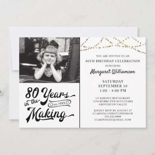 80e verjaardag 80 JAAR IN DE MAAK VAN ZWART GOUD Kaart (Voorkant)