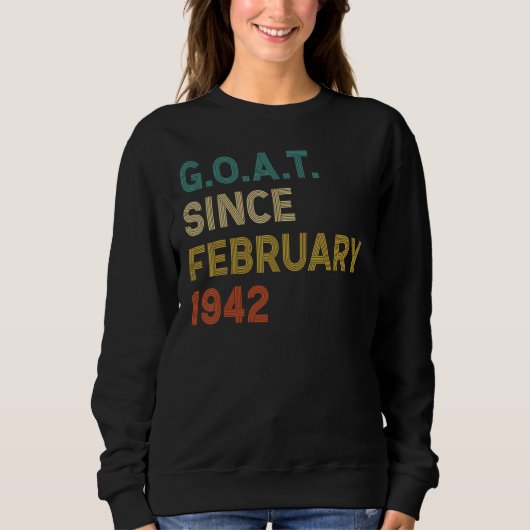 80e verjaardag 80 jaar oude geit sinds februari 19 trui (Voorkant)