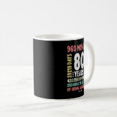 80e verjaardag 80 jaar oude retro - 80 jaar o koffiemok (Voorkant rechts)
