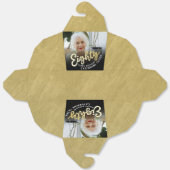 80e verjaardag 80 script gouden foto zwart bedankdoosjes (Ongevouwen)