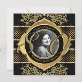 80e verjaardag 80e gouddiamantfoto Lijst Kaart