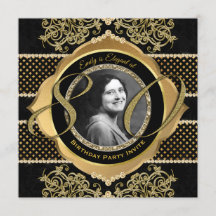 80e verjaardag 80e gouddiamantfoto Lijst